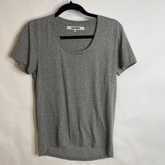 Baldwin Gray Scoop Neck T Shirt Gray Sz XS - Picture 1 of 4
